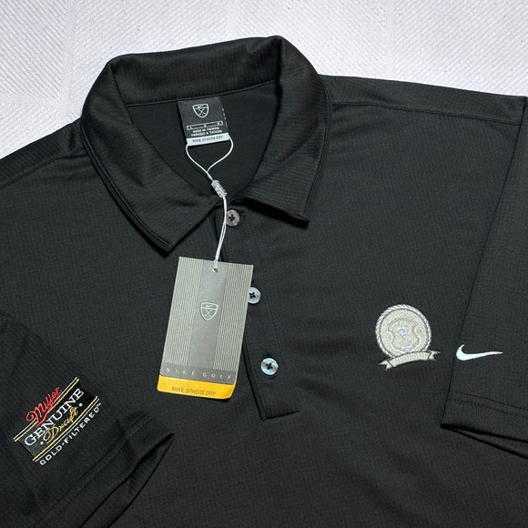 Nike Other - NEW Nike Golf Polo Mens Large Sphere Dry 2006 PGA Championship Medinah CC Black‎